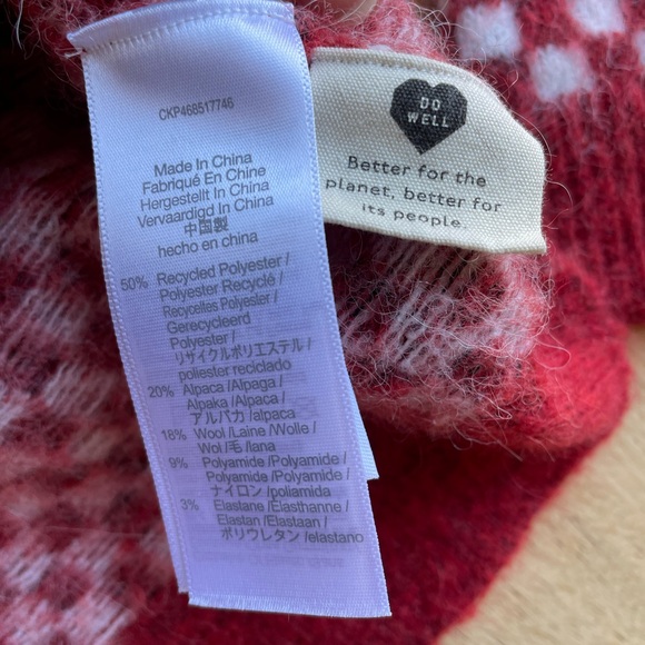 Madewell Red and White Checkered Women's Sweater - Picture 6 of 6